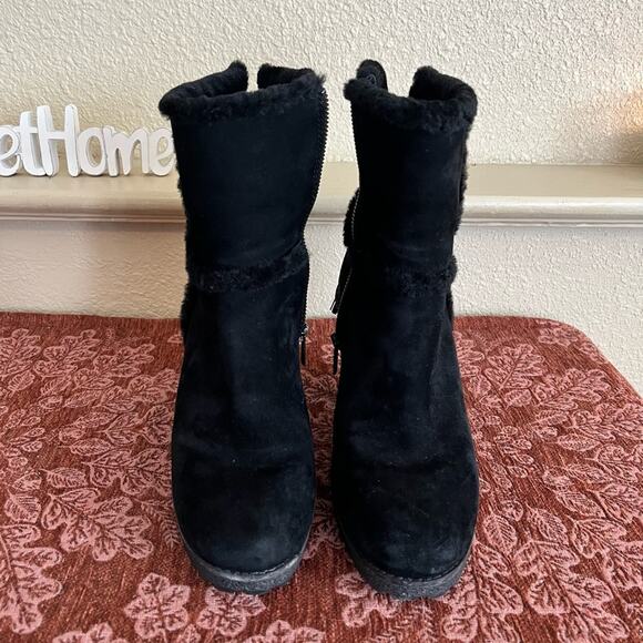 Frye Jen Shearling Short Waterproof Winter Boots Size 9 Black - Picture 5 of 15